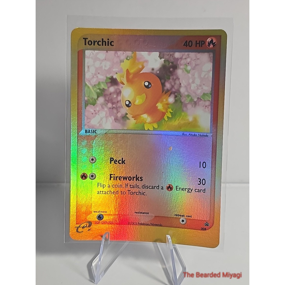 2003 Pekemon League Torchic #008 Black Star Promo